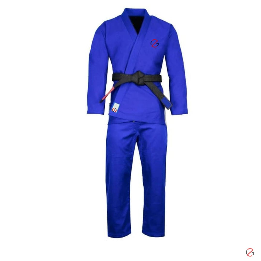 blue jiu jitsu gis with the logo